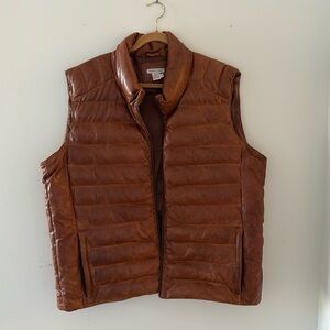 Carbon2Cobalt Men's Decompress Vest. 100% Leather. Tobacco. XXL. VG condition